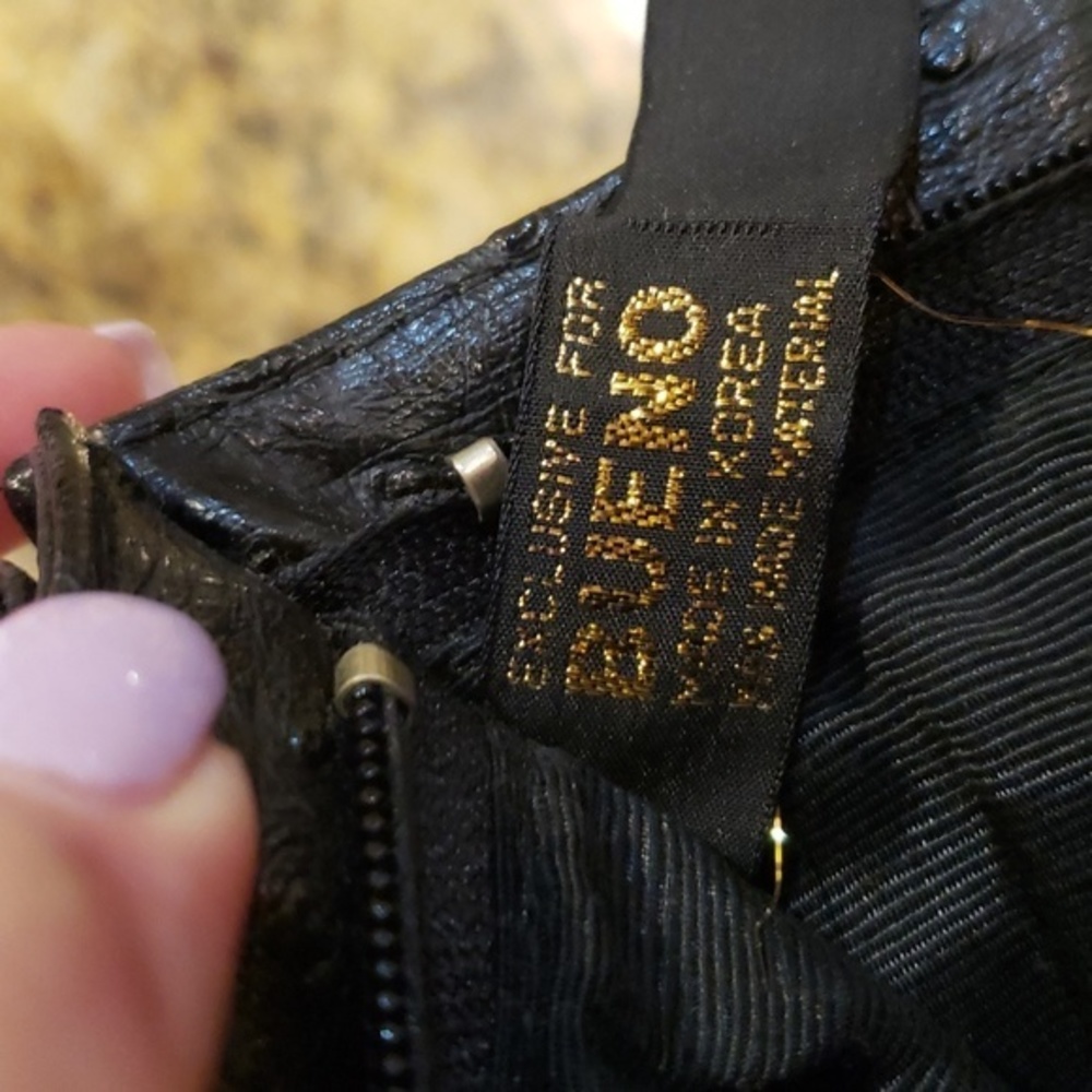 BUENO KOREA Black Man Made Material Vintage‎  Made in Korea Clutch - Picture 6 of 6